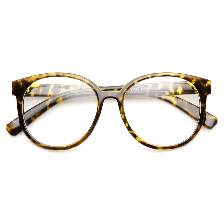 Retro Fashion Oversized P3 1980s Style Clear Lens Glasses Acetate Frame 55mm Image 4