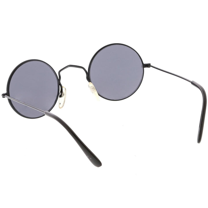 True Vintage Small Thin Frame Circle Sunglasses Neutral Colored Lens 42mm Image 4