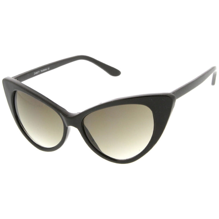 Womens Retro Oversized High Point Cat Eye Sunglasses 55mm Image 3