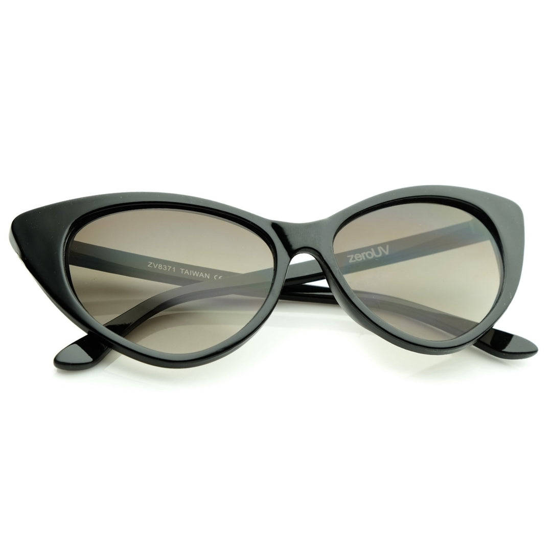 Womens Retro Oversized High Point Cat Eye Sunglasses 55mm Image 4