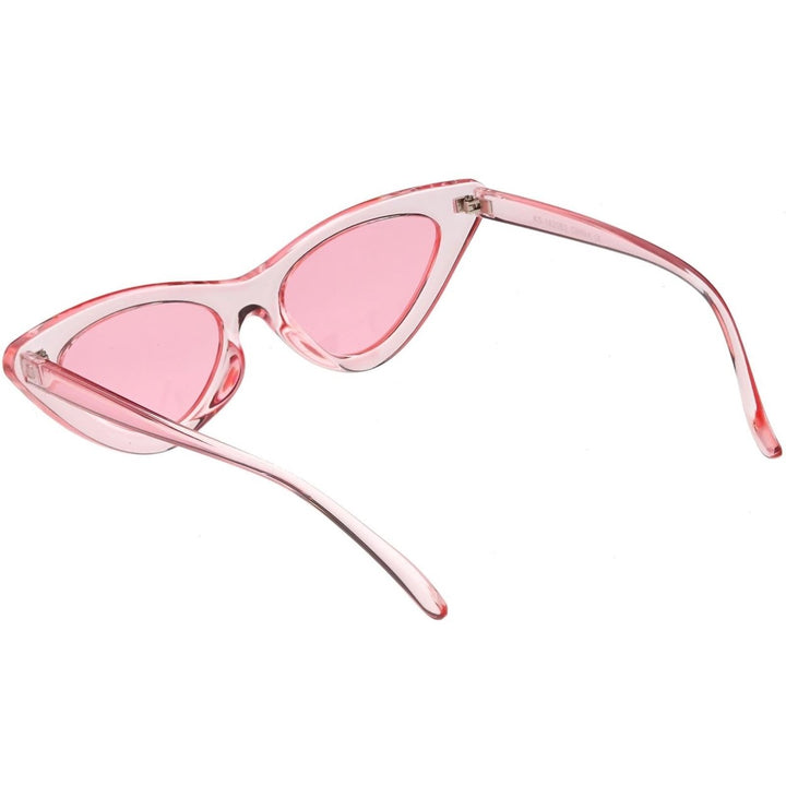 Womens Translucent Cat Eye Sunglasses Color Tinted Lens 48mm UV Protection Image 4