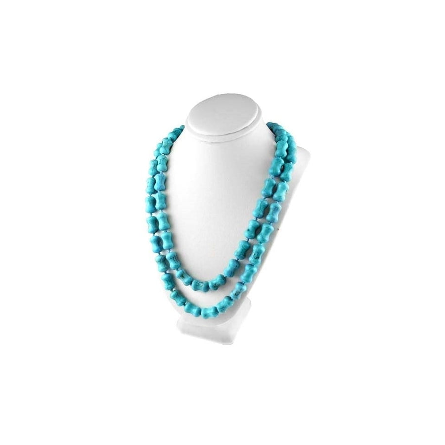 Genuine Turquoise Wrap Around Necklace 46 Inch Endless Design Jewelry Image 1