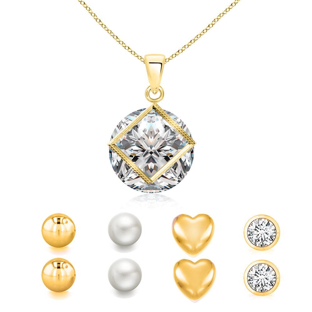 Set of 5 Swarovski Crystal Necklace and Earring Set Image 1