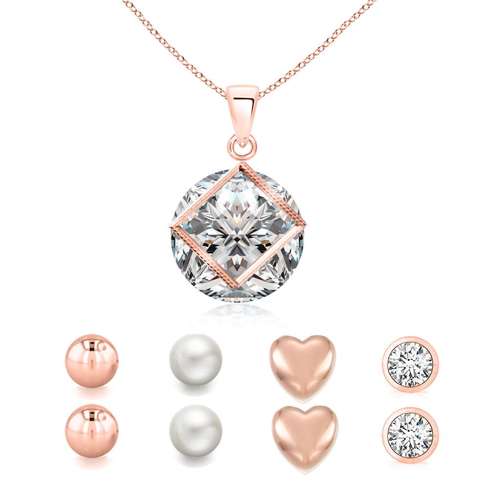 Set of 5 Swarovski Crystal Necklace and Earring Set Image 1