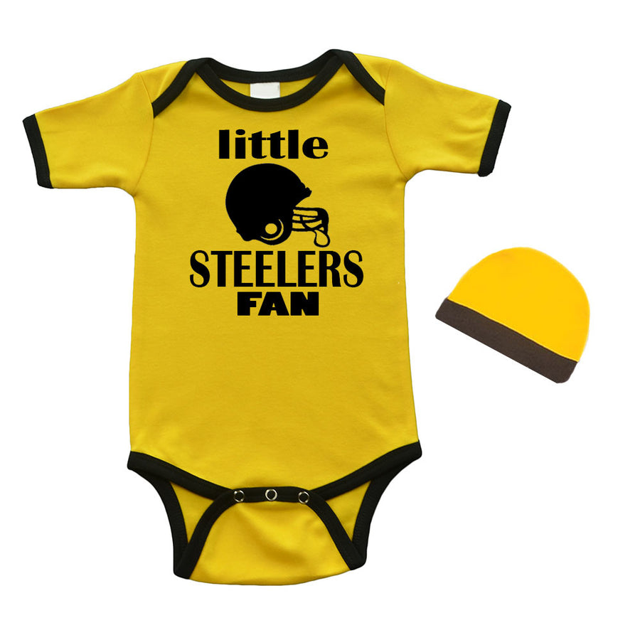 Short Sleeve Bodysuit Set - Little STEELERS Fan Image 1