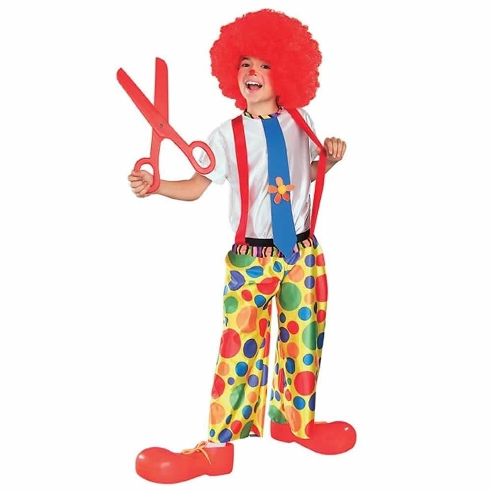 Chuckle King Clown Childs Size S 4/6 Costume Polka Dot Jumpsuit Rubies Image 1