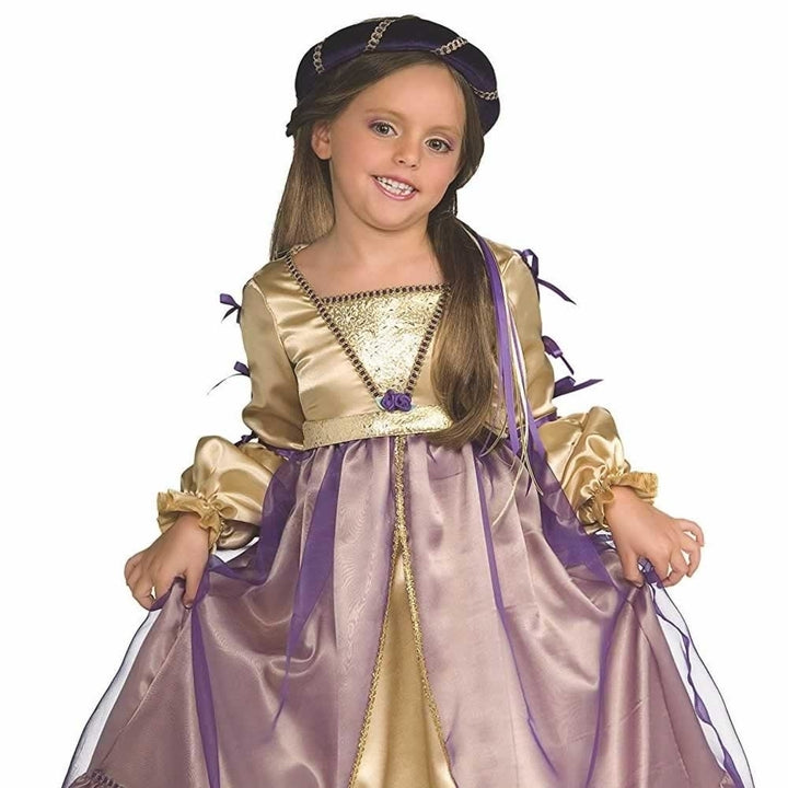 Little Princess Juliet Girls size S 4/6 Costume Renaissance Themed Rubies Image 2