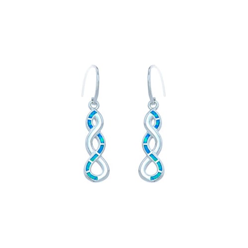 Sterling Silver  Swirl on Wire Earring Image 1