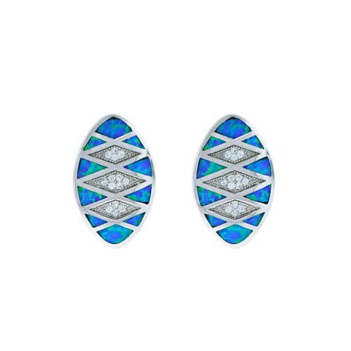 Sterling Silver Opal Earring Image 1