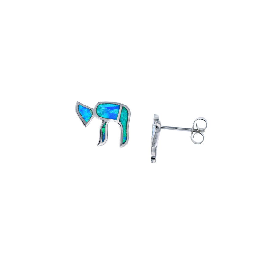 Sterling Silver Blue Oapl Puppy Earring Image 1