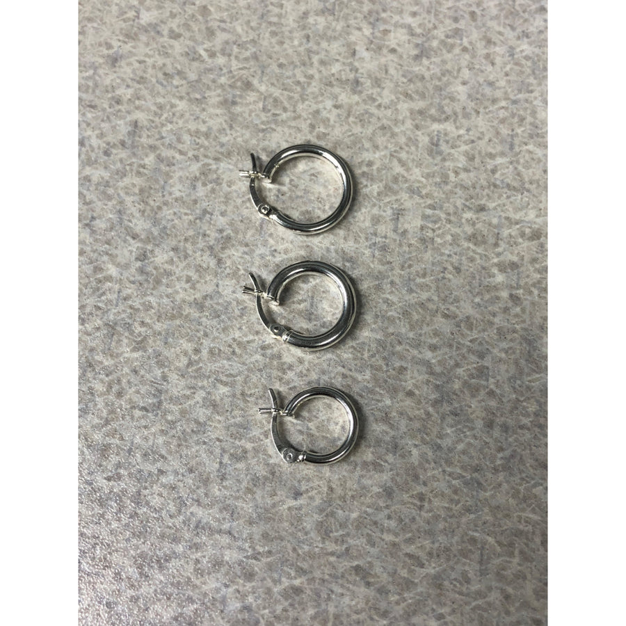 Set of 3 Sterling Silver Hoop Earrings Image 1