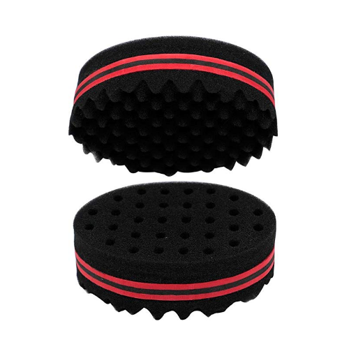 2Pcs Hair Sponge Brush Double Sided For Twists Coils Curls In Afro Style Image 3