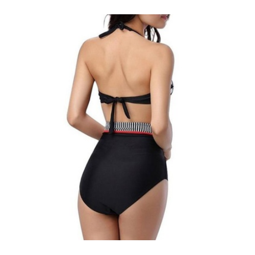 Womens Vintage Polka Dot High Waist Bikini Swimsuit Image 2