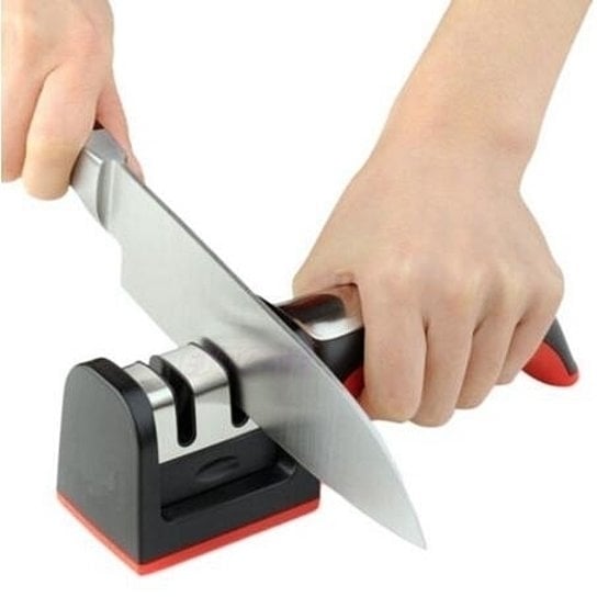Hard Carbide Ceramic Sharpening Stone Handle Household Knife SharpenerRandom Color Image 1