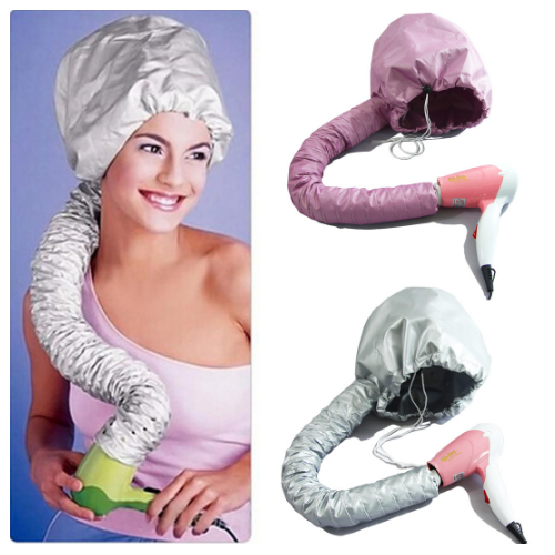 1Pcs Bonnet Dryer Attachment Cap Hood Roll Baking Oil Cap Household DIY Hair Curlers Random Color Image 1