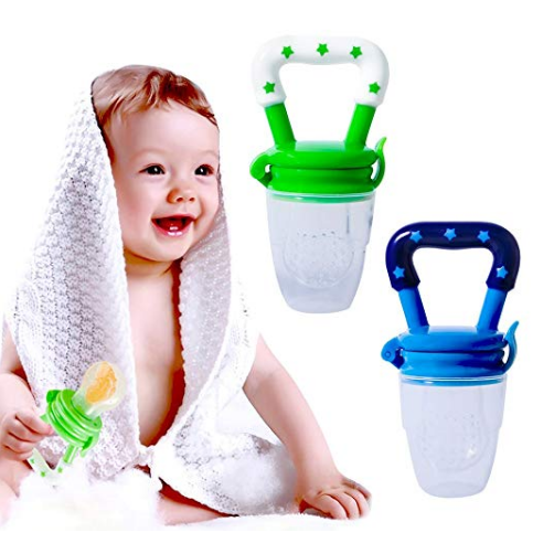 3Pcs Baby Fresh Food Feeder Fruit Food Nipple Teething Training Toy And Tableware Random Color Image 1