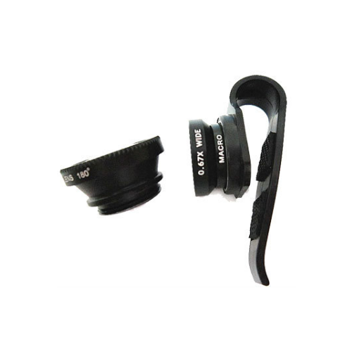 3 In 1 Clip-on Fish Eye Macro Wide Angle Mobile Phone Lenses Camera Image 3