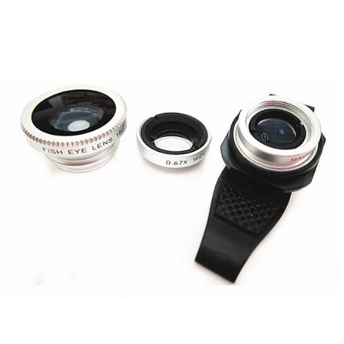 3 In 1 Clip-on Fish Eye Macro Wide Angle Mobile Phone Lenses Camera Image 7