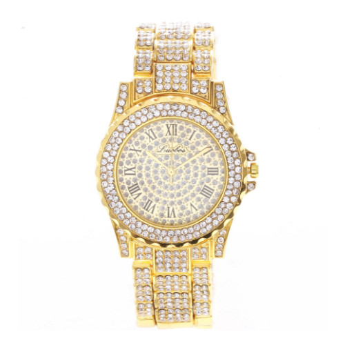 Luxury Full Crystal Women Male Watch Ladies Fashion Stainless Steel Quartz Wristwatch Image 1