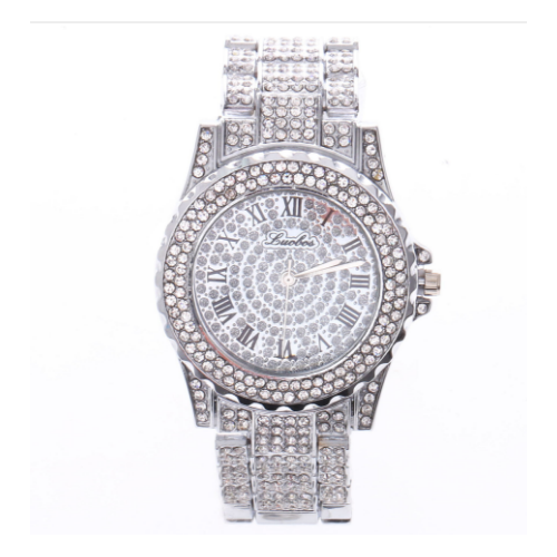 Luxury Full Crystal Women Male Watch Ladies Fashion Stainless Steel Quartz Wristwatch Image 1