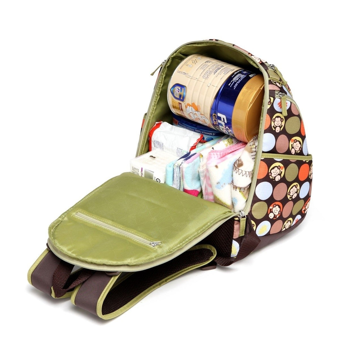 MKF Collection by Mia K. Amazing Mom Colorland Leslie Multi-Pocket Baby Diaper Backpack Image 4