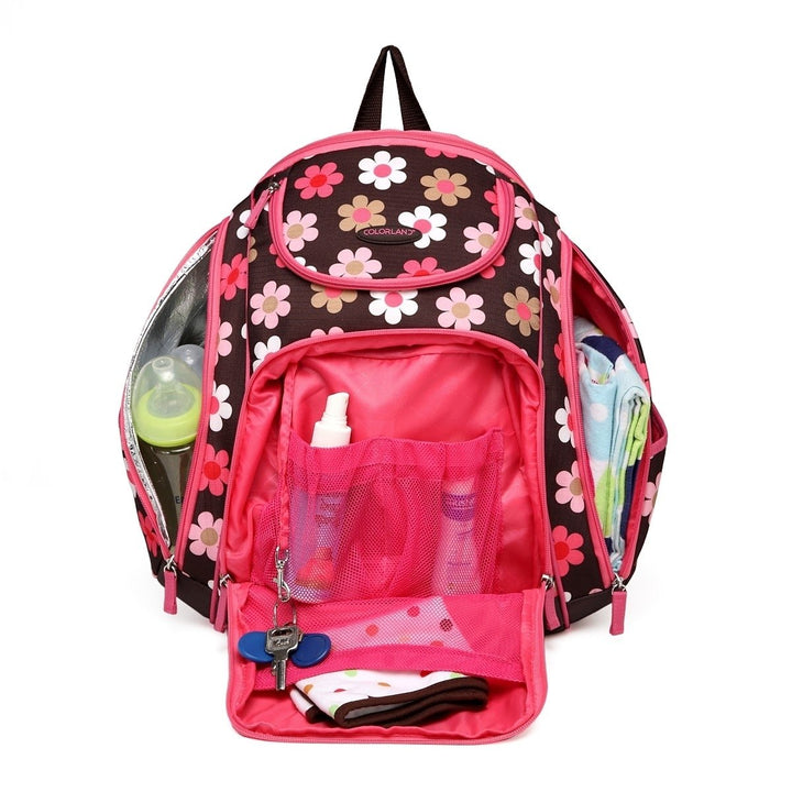 MKF Collection by Mia K. Amazing Mom Colorland Leslie Multi-Pocket Baby Diaper Backpack Image 6