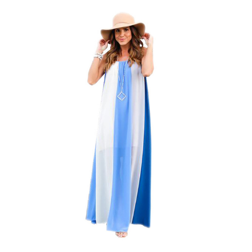 Casual Women Sleeveless Boho Beach Dress Summer Loose Sexy Image 1