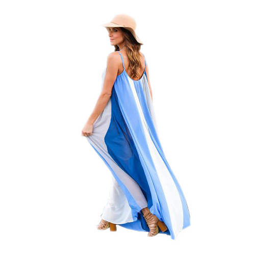 Casual Women Sleeveless Boho Beach Dress Summer Loose Sexy Image 3