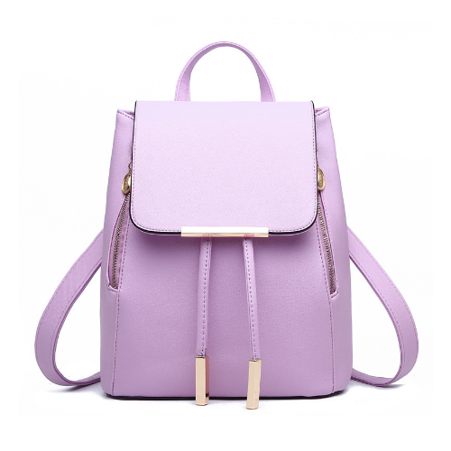 Travel Bag Women PU Leather Backpack Waterproof For Teenagers GirlsRandom Color Image 2