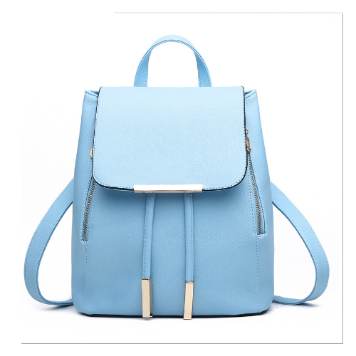 Travel Bag Women PU Leather Backpack Waterproof For Teenagers GirlsRandom Color Image 4