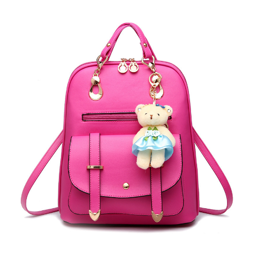 Women Backpacks School Bag For Teenage Girls PU Leather Waterproof Backpack Image 7