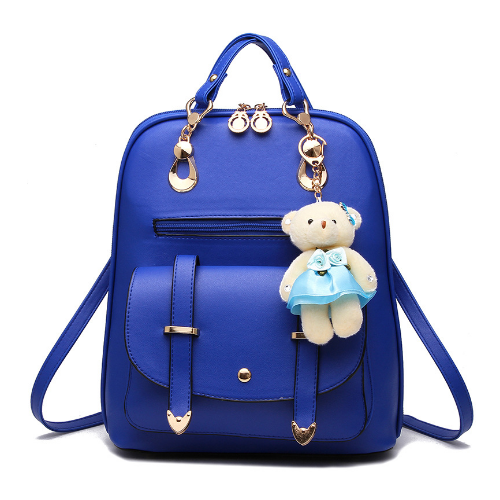 Women Backpacks School Bag For Teenage Girls PU Leather Waterproof Backpack Image 1