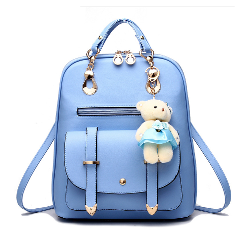 Women Backpacks School Bag For Teenage Girls PU Leather Waterproof Backpack Image 10