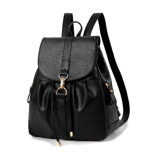 Backpacks Womens PU Leather Backpacks Female School Shoulder Bags Image 1