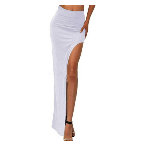 Womens Long Tight Maxi Skirts With Slit Open Side Image 3