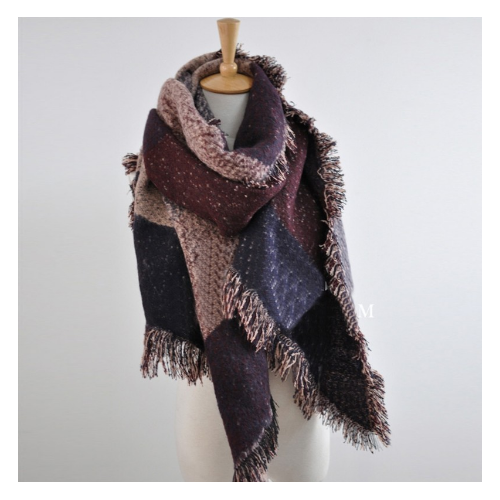 Winter Fashion Women Blanket Scarf Female Cashmere Wool Scarf Shawl Warm Thick Image 4