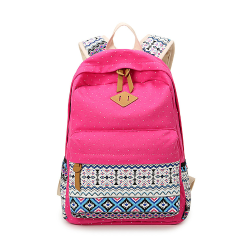 Female Schoolbag Fashion Canvas Printing Women Cute School Backpacks For Teenage Girls Image 1