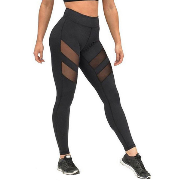 Mesh Perspective Yoga Sports Quick-drying Running Pants Image 2