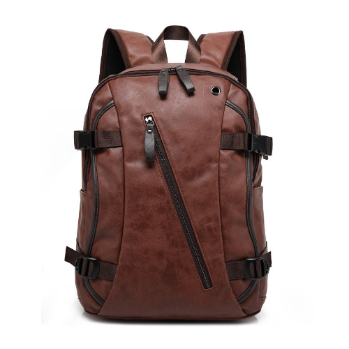 Men PU Patent Leather Backpacks Mens Fashion Backpack and Travel Bags Image 1