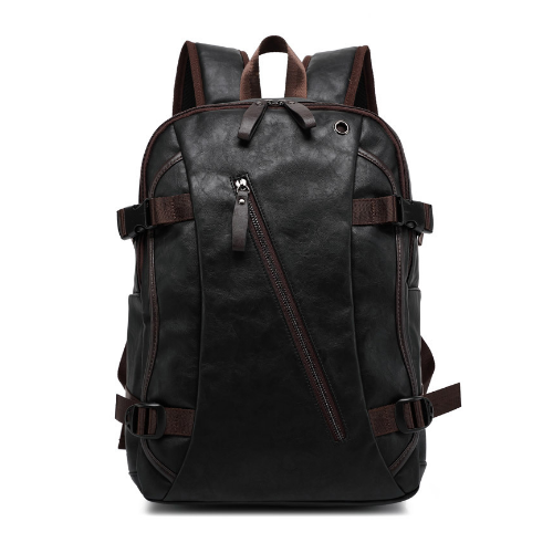 Men PU Patent Leather Backpacks Mens Fashion Backpack and Travel Bags Image 2