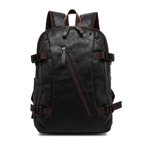 Men PU Patent Leather Backpacks Mens Fashion Backpack and Travel Bags Image 1