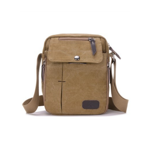 Mens Travel Bag Canvas Men Shoulder Crossbody Bags Vintage Briefcase Image 2