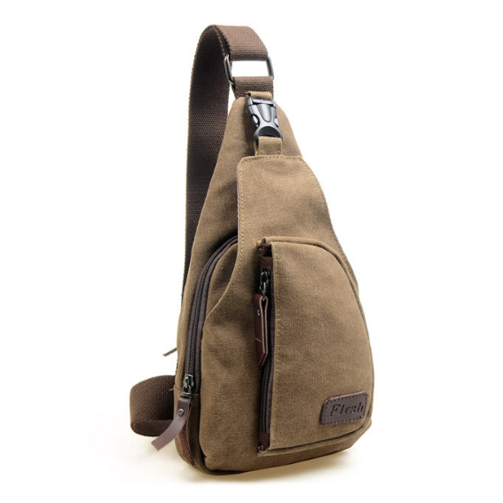 Casual Mens Chest Bag Sports Canvas Function Outdoor Small Bag Image 1