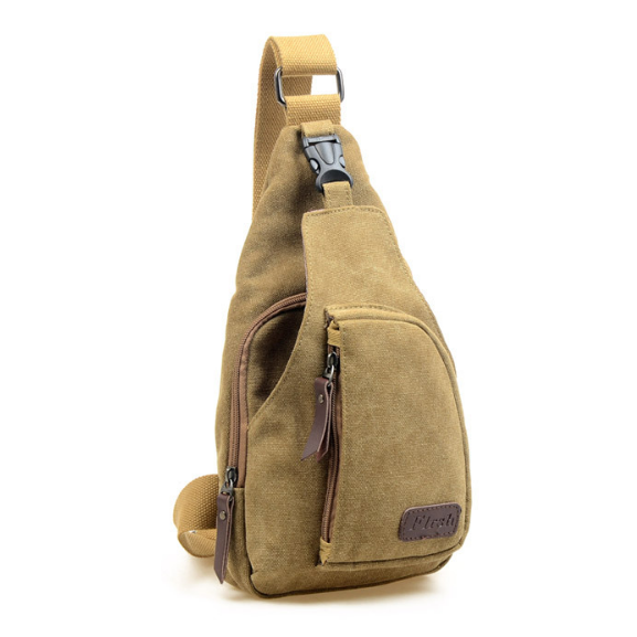 Casual Mens Chest Bag Sports Canvas Function Outdoor Small Bag Image 4