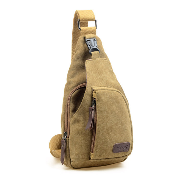 Casual Mens Chest Bag Sports Canvas Function Outdoor Small Bag Image 1