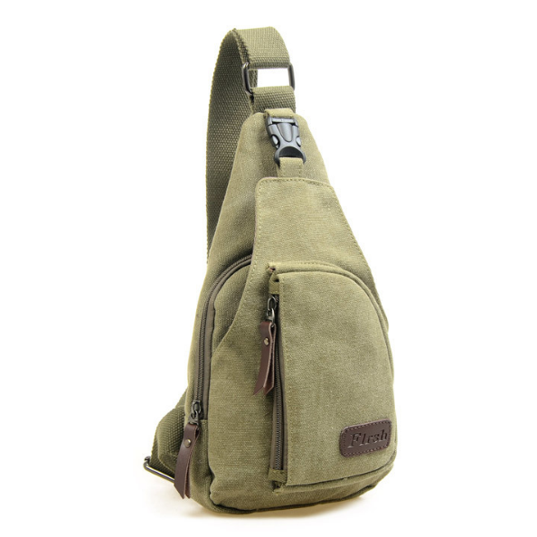 Casual Mens Chest Bag Sports Canvas Function Outdoor Small Bag Image 2