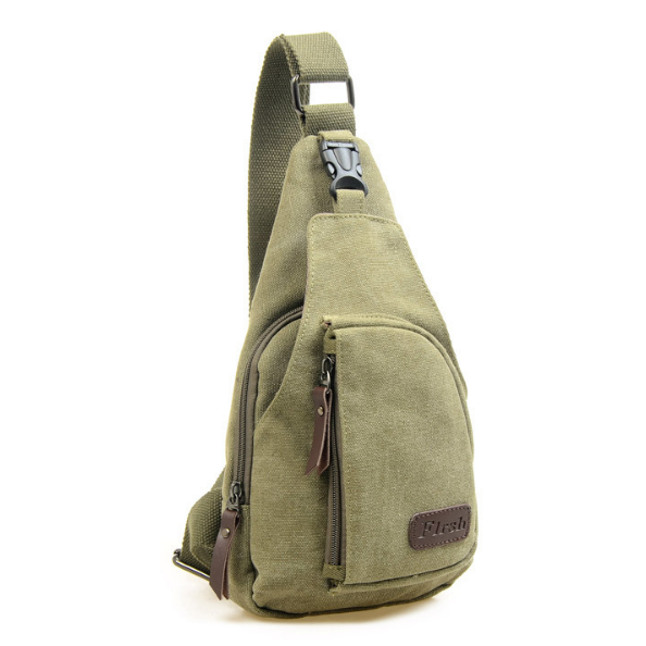 Casual Mens Chest Bag Sports Canvas Function Outdoor Small Bag Image 1