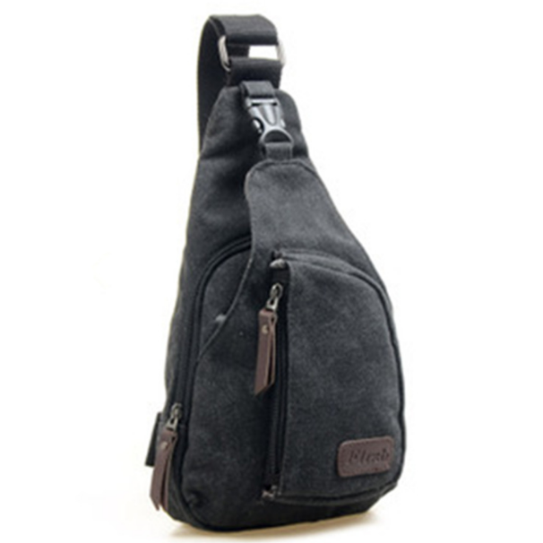 Casual Mens Chest Bag Sports Canvas Function Outdoor Small Bag Image 3