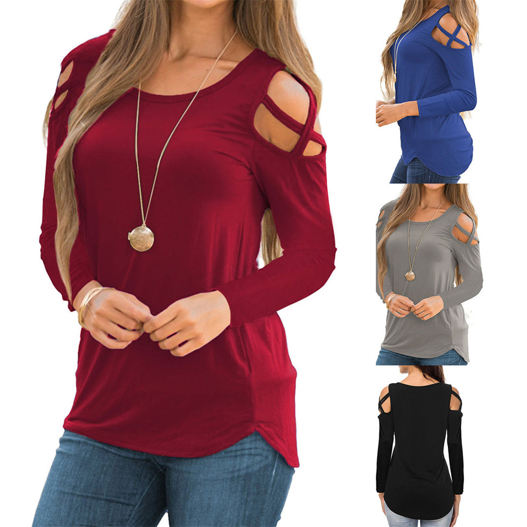 Soft Criss Cross on Long Sleeve Shirt Image 1