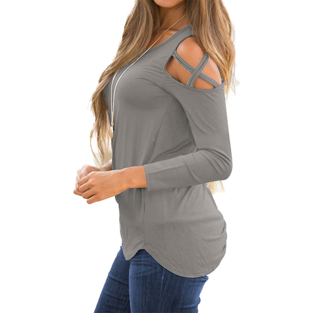 Soft Criss Cross on Long Sleeve Shirt Image 8